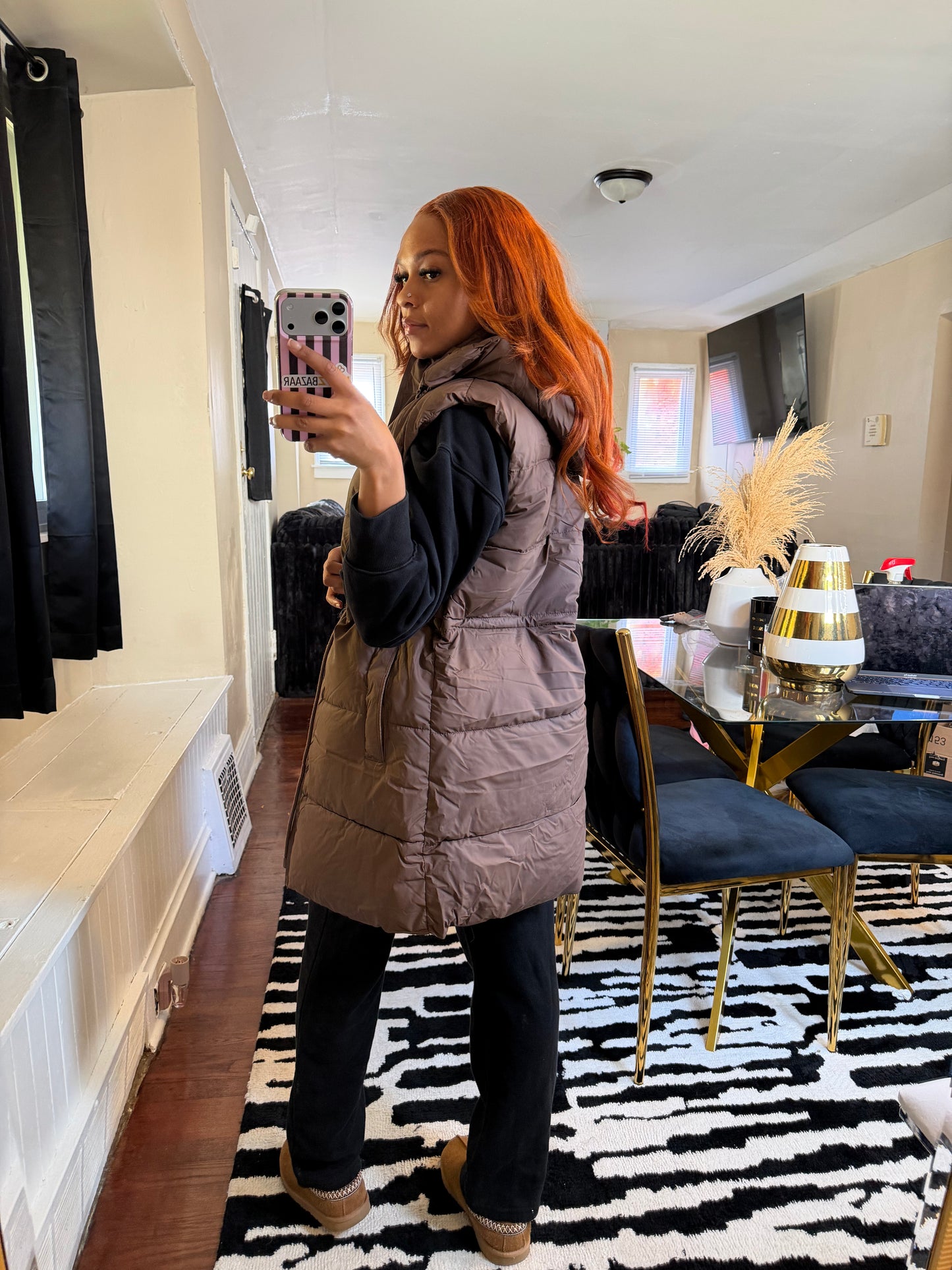 Cold Girl Puffer Vest - Brown